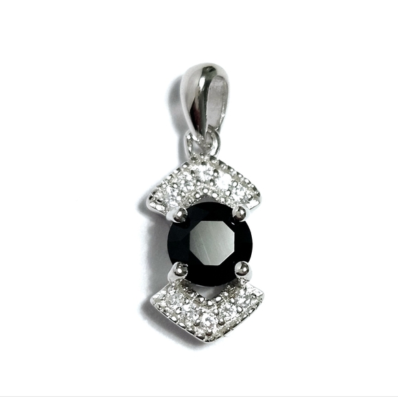 Sapphire 0.25 ct sterling silver pendant - Picture 3 of 8